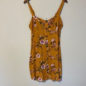 Mustard Floral Dress
